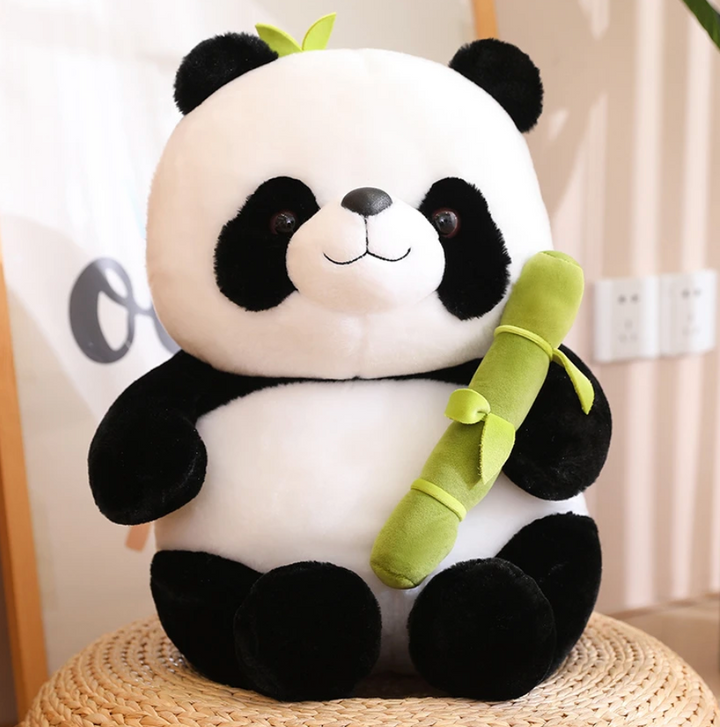 Panda Plush in a bamboo