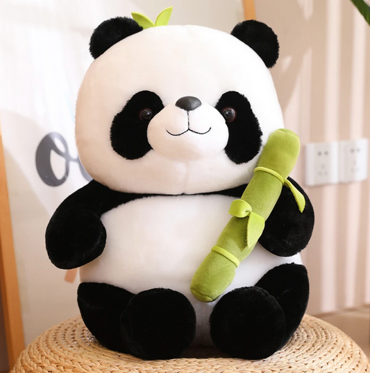 Panda Plush in a bamboo