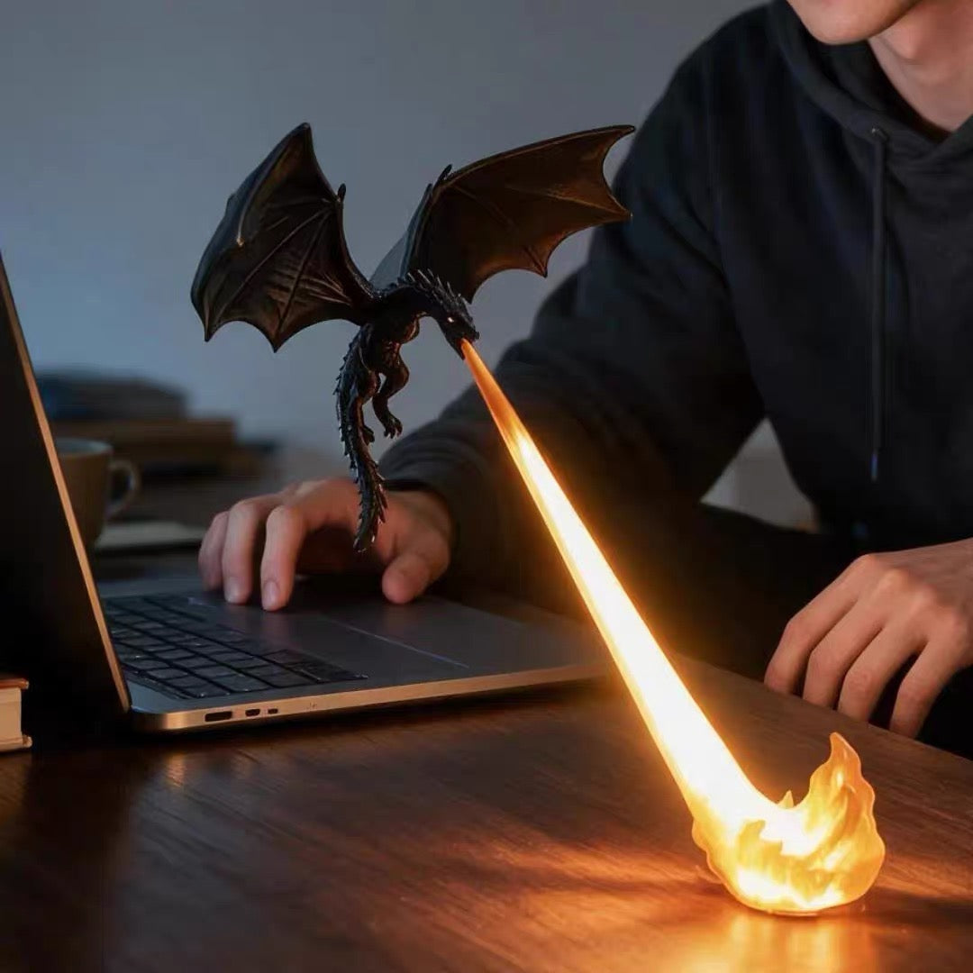 Dragon Breath Flame Night Light Décor