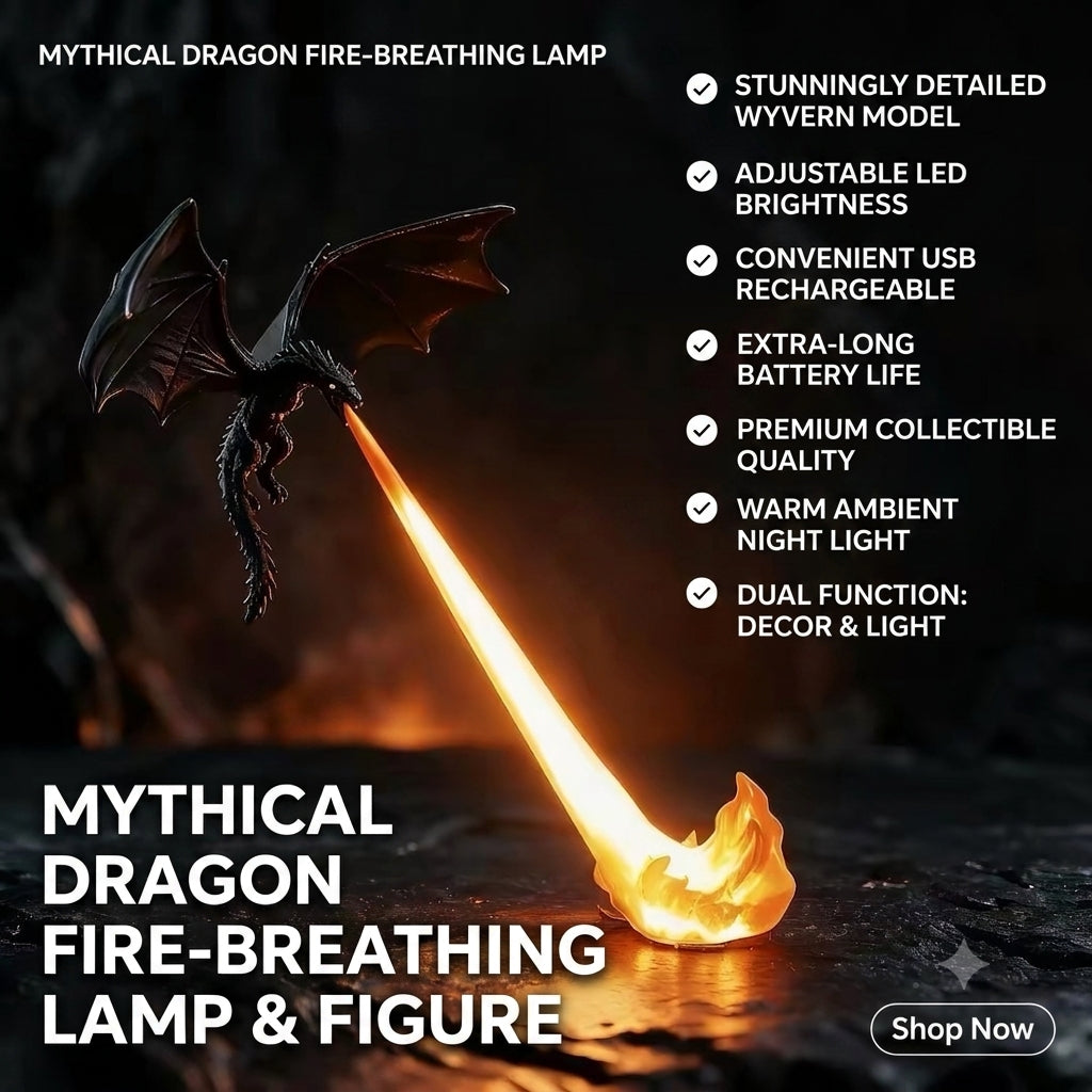 Dragon Breath Flame Night Light Décor