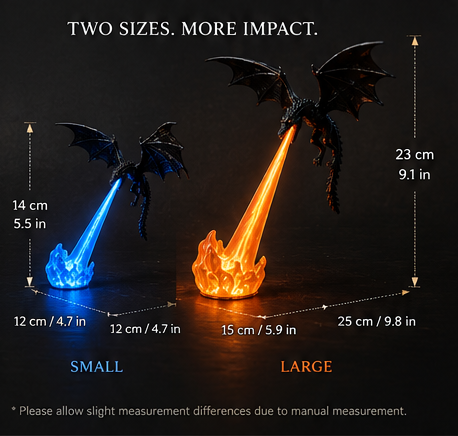 Dragon Breath Flame Night Light Décor