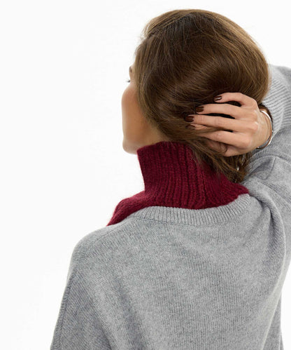 Angora Blend Knit Beanie & V-Neck Snood Set