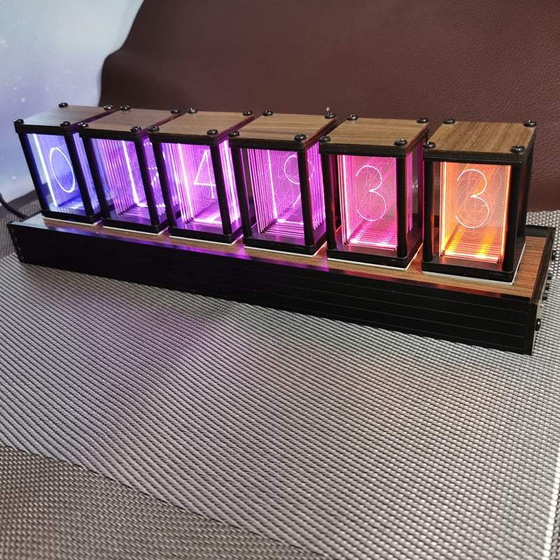 RGB Pseudo Glow Nixie Tube Clock DIY Kit