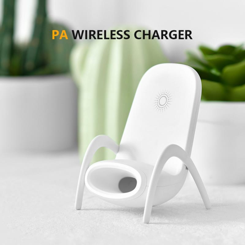 Portable Mini Chair Wireless Charger Desk Mobile Phone Holder
